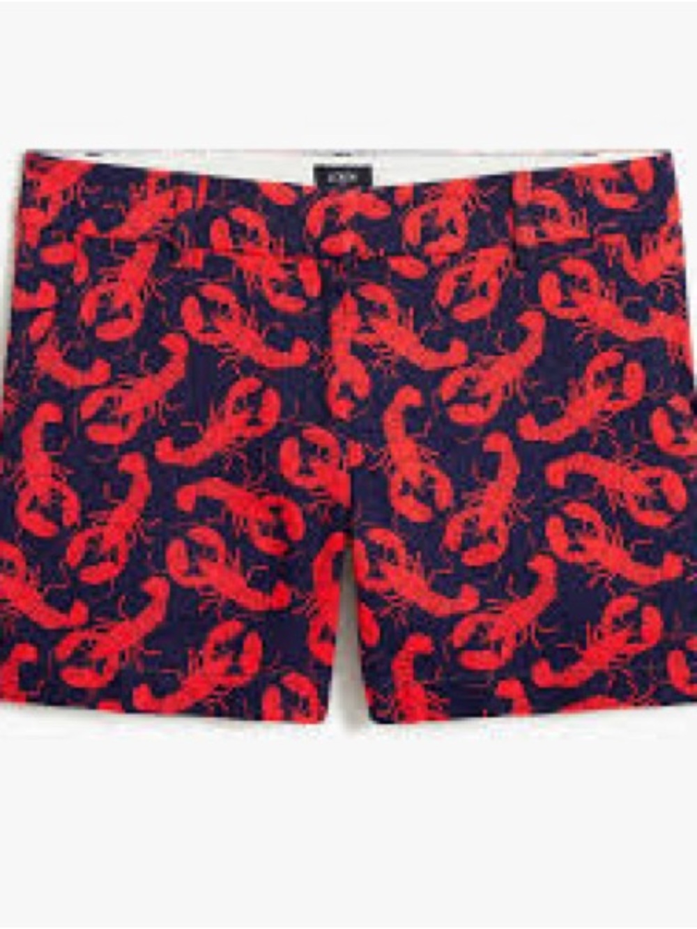 J.Crew classic lobster chino shorts size 8 navy and red